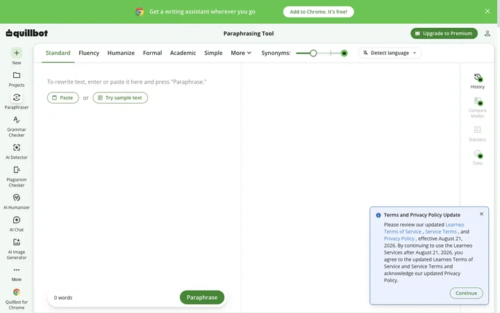 Quillbot product preview