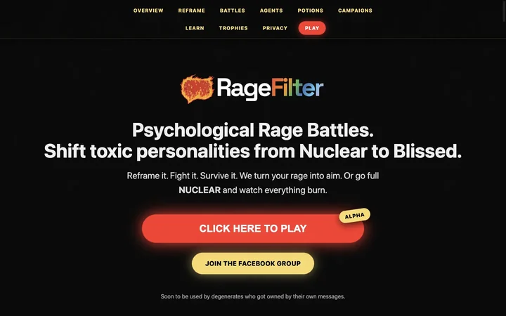 RageFilter product preview