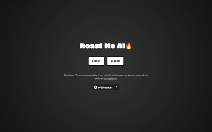 Roast Me AI product preview