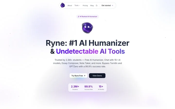 Ryne AI product preview
