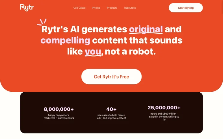 Rytr product preview