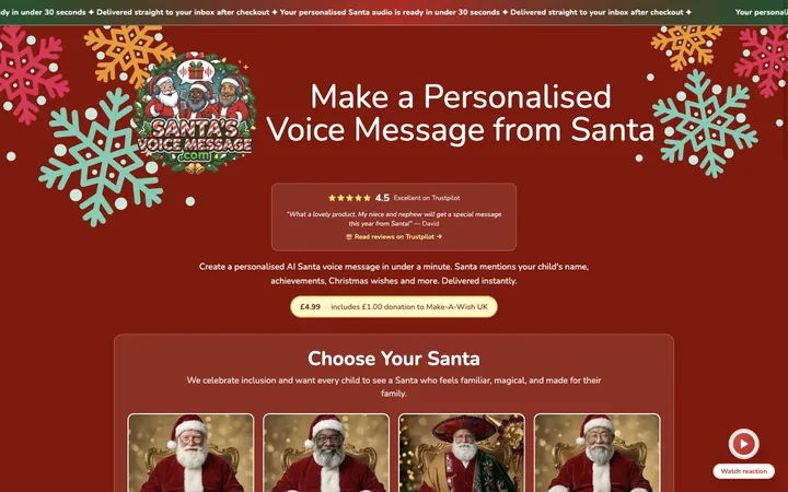 Santa's Voice Message product preview