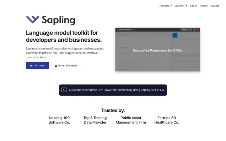 Sapling product preview
