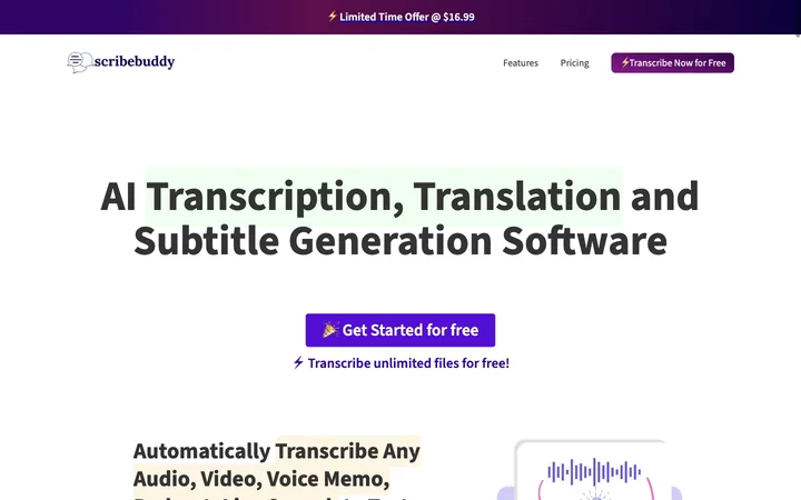 ScribeBuddy product preview