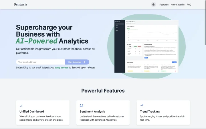 Sentavis product preview