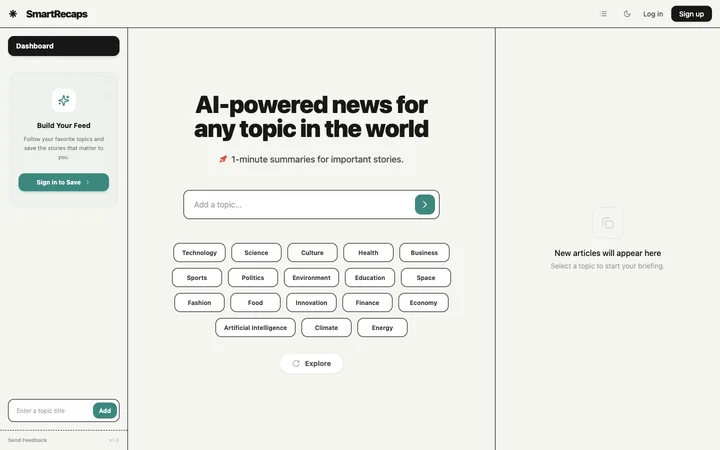 SmartRecaps product preview