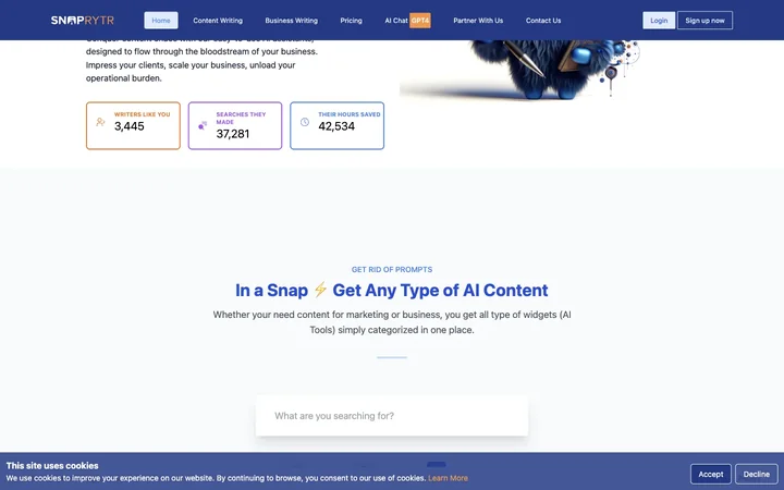 SnapRytr product preview