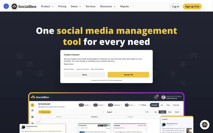 SocialBee の製品プレビュー