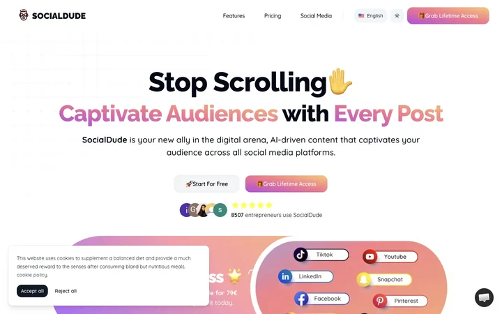 SocialDude product preview