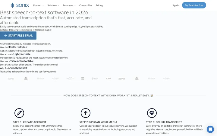 Sonix product preview