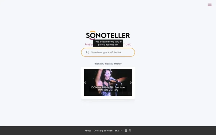 SONOTELLER.AI product preview