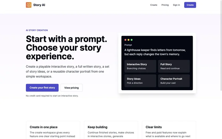Story AI product preview