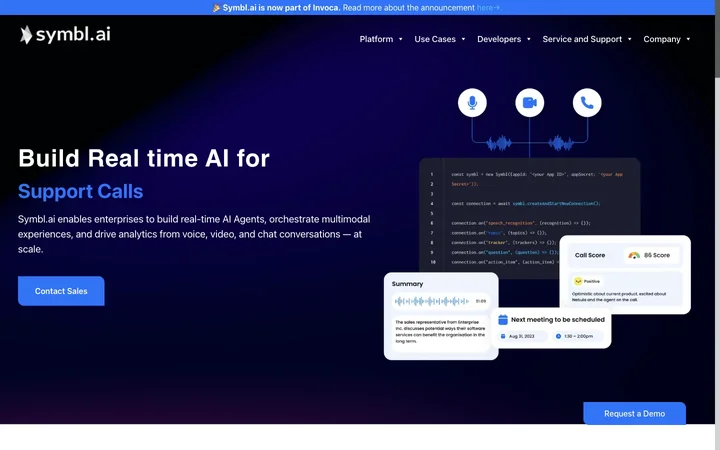 Symbl.ai product preview