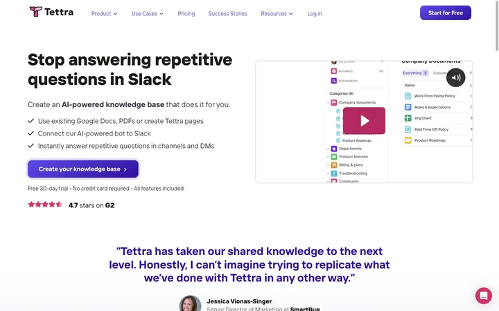 Tettra product preview