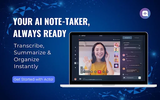 Acta.ai Google Meet Teams and Zoom helper 封面图 3