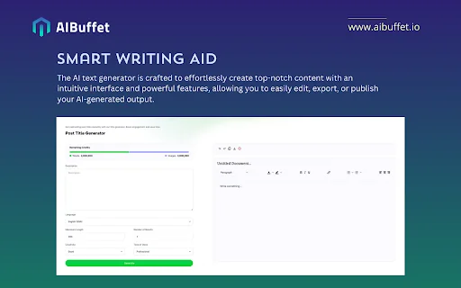 AI Buffet - AI Article & Graphics Generator 封面图 2
