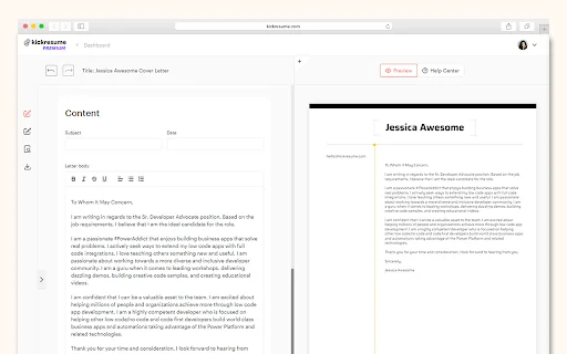 AI Cover Letter Generator by Kickresume 封面图 3