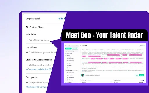 Meet Boo, Your AI Powered Boolean Generator の製品プレビュー