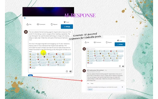 AIResponse - Ai Response Generator Free For LinkedIn Reply (No Signup) 封面图 2