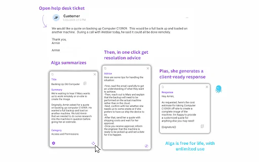 Alga - AI Ticketing Assistant for MSPs 封面图 2