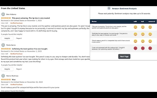 AMZSentiment product preview