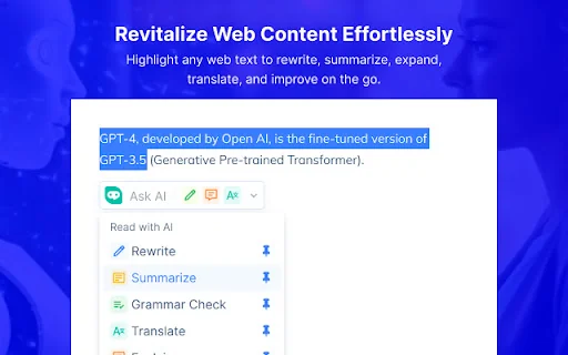 BrowserGPT: ChatGPT-4 中文版 AI Copilot (国内免费直连) 封面图 2