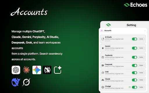 Echoes ChatGPT, Claude & more Tool for Search, Tag, Export & Summarize 封面图 2