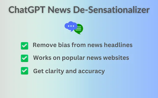 ChatGPT Anti Clickbait News- Generate less biased headlines product preview