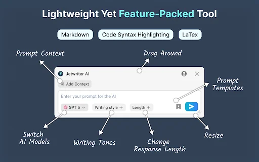 Jetwriter AI: Reply Emails, Ask Page, Summarize, Fix Grammar, and More 封面图 3
