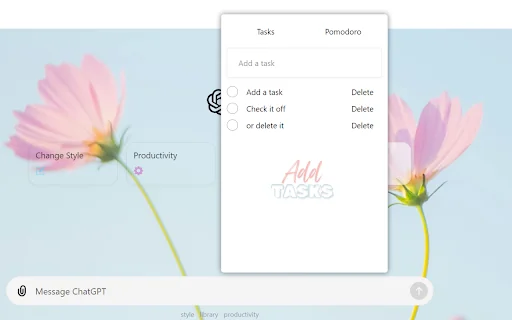 Chatsson: ChatGPT Backgrounds, To-Do, & Pomodoro 封面图 2