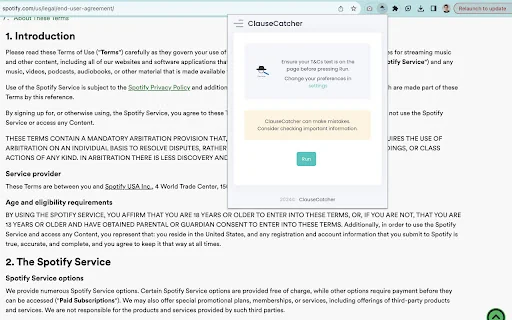 ClauseCatcher product preview