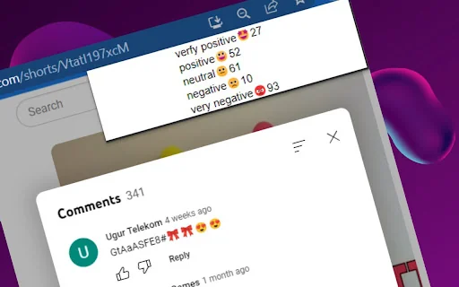 Comments analyzer for YouTube product preview