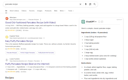 AI answer in Google product preview