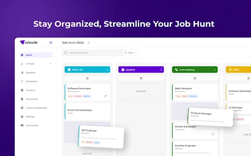 Eztrackr - Supercharge your job hunt 封面图 2