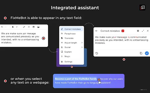 FixMeBot - AI Writing Assistant and Language Tool 封面图 2