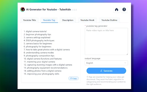 TubeAide product preview