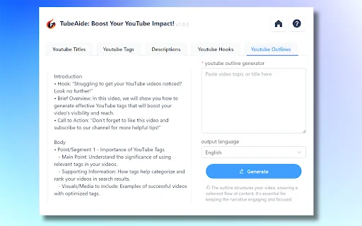 Free AI Youtube Video Tags Generator TubeAIde 封面图 4