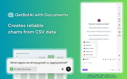 GetbotAI: Chat with all AI: Gemini, GPT-5, Claude, Veo, DeepSeek & More 封面图 3