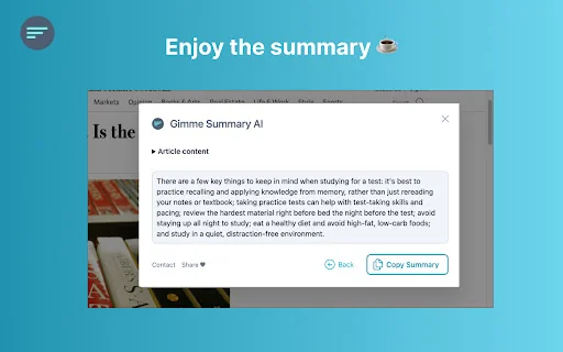Gimme Summary - Get summary using ChatGPT AI 封面图 4