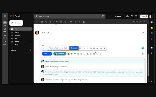 Gmail Bot product preview