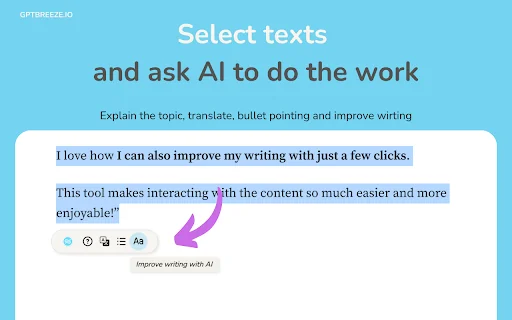 GPT Breeze - AI shortcuts & Youtube summary - BYOK 封面图 2
