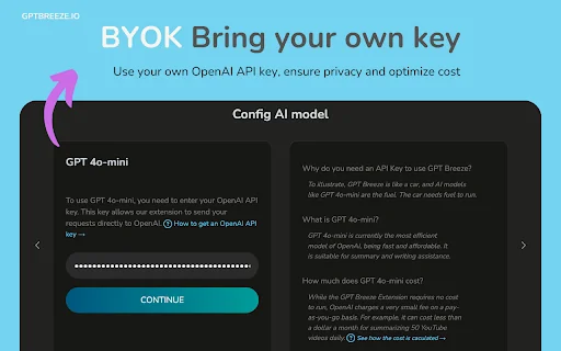 GPT Breeze - AI shortcuts & Youtube summary - BYOK 封面图 4