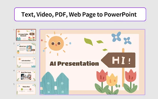 AI PowerPoint Maker - Text, Video, PDF, Web Page to PPT product preview