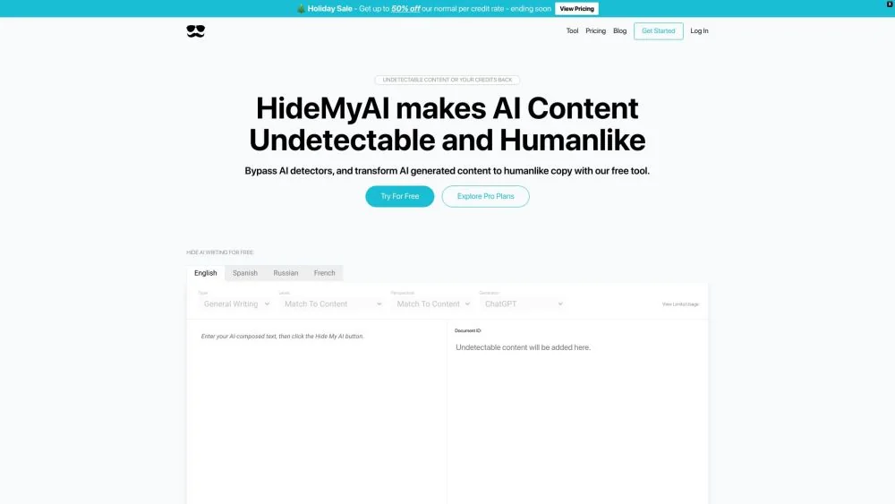 HideMyAI product preview