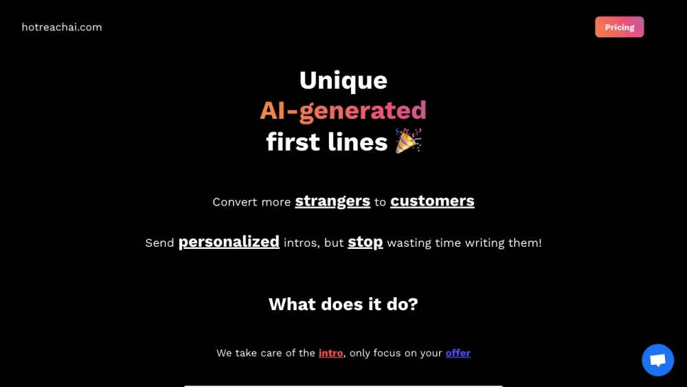 Hot Reach AI product preview