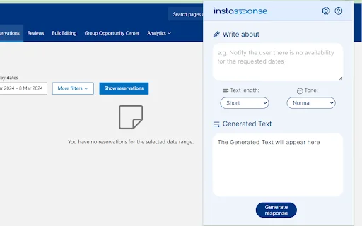 instasponse.ai Official - Instant AI Responses for Booking.com Hosts product preview
