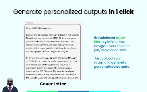 Breadchaser - Custom networking messages & job apps with AI 封面图 4