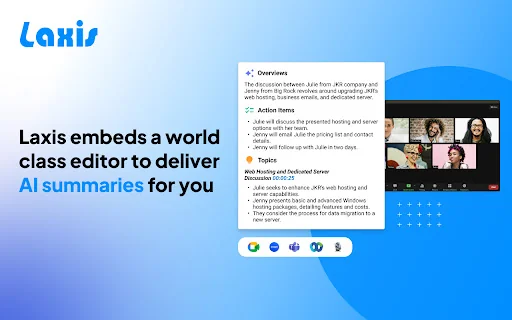 Laxis: Google Meet Transcription & AI Summary 封面图 2