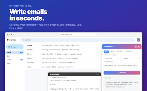 Letterbot AI product preview