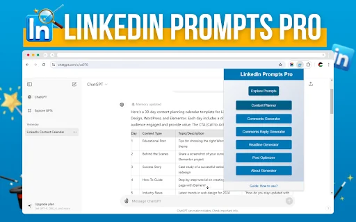 LinkedIn Prompts Pro product preview